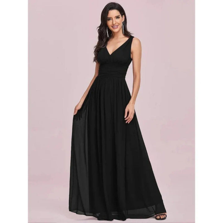 Aurora | Elegantes V-Ausschnitt Kleid für Damen | Maxi