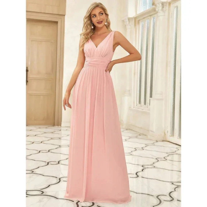 Aurora | Elegantes V-Ausschnitt Kleid für Damen | Maxi