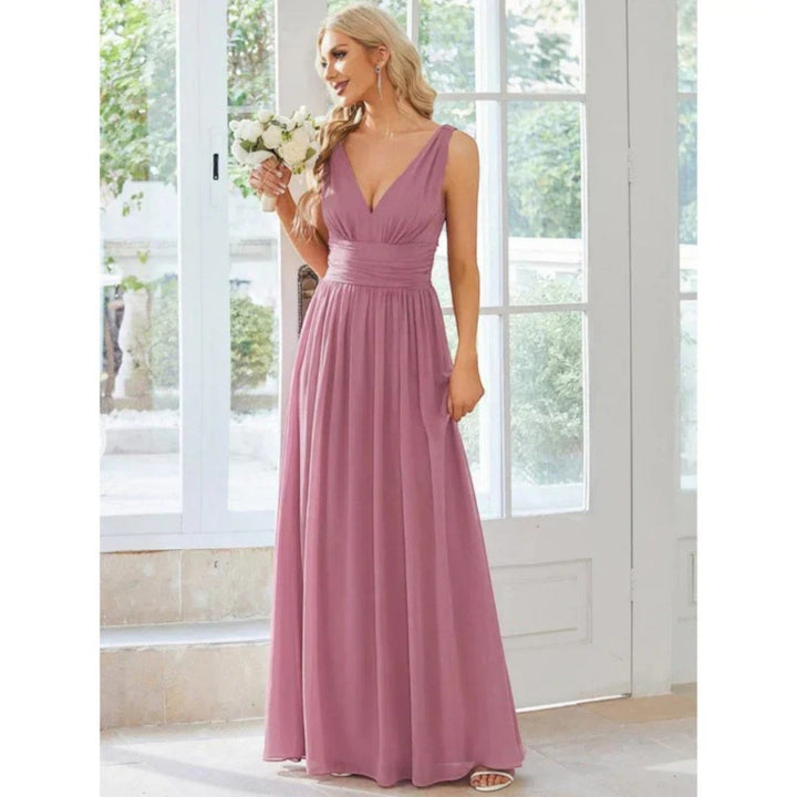 Aurora | Elegantes V-Ausschnitt Kleid für Damen | Maxi