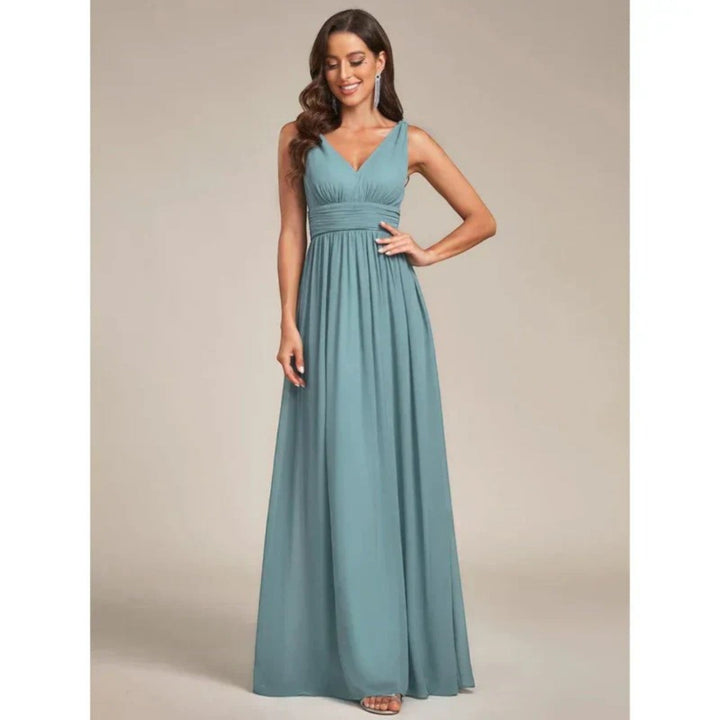 Aurora | Elegantes V-Ausschnitt Kleid für Damen | Maxi