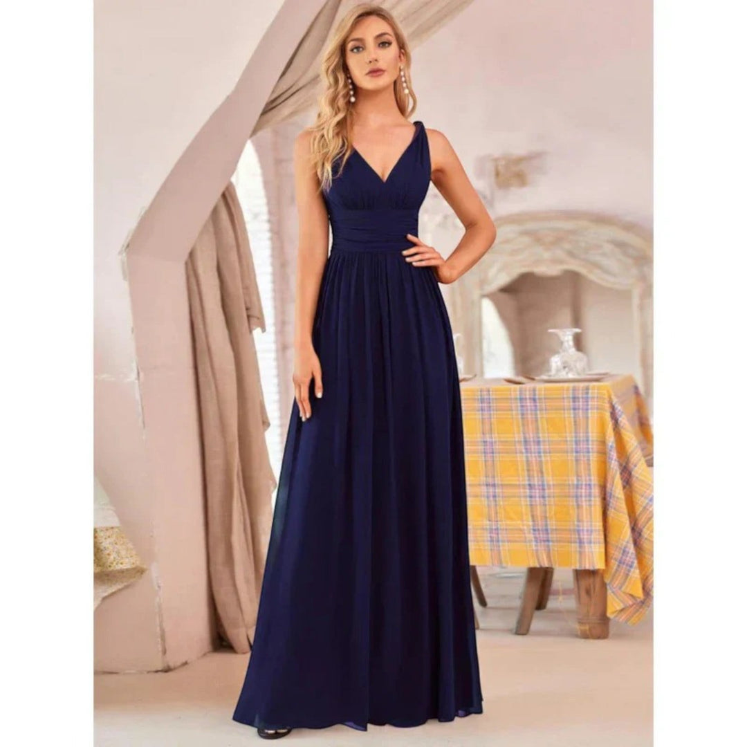 Aurora | Elegantes V-Ausschnitt Kleid für Damen | Maxi