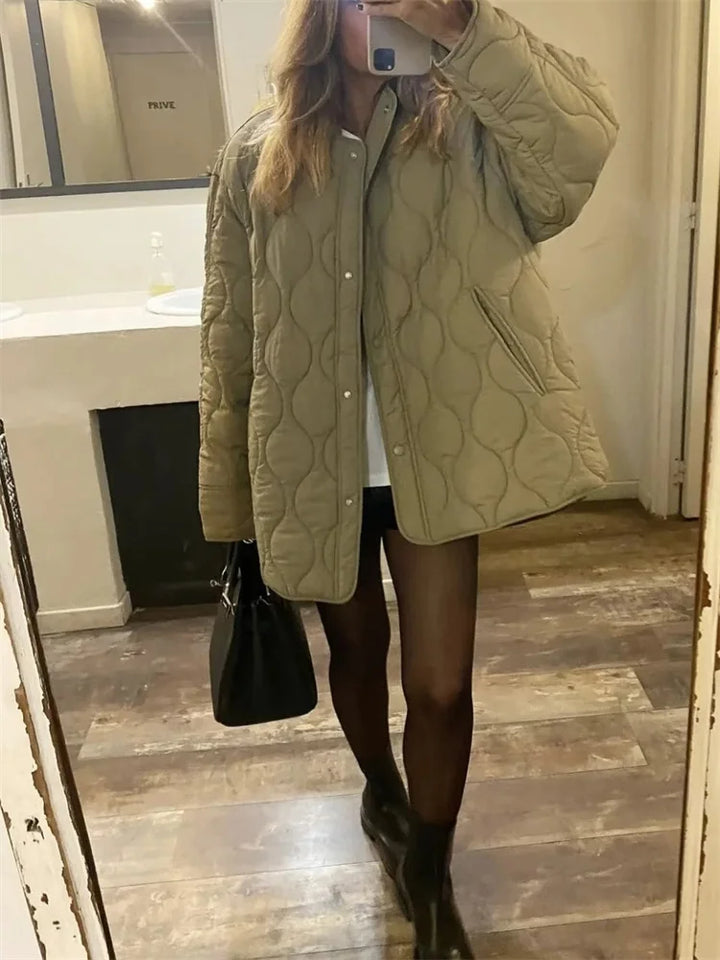 Gesteppte Daunenjacke Für Damen | Langarm