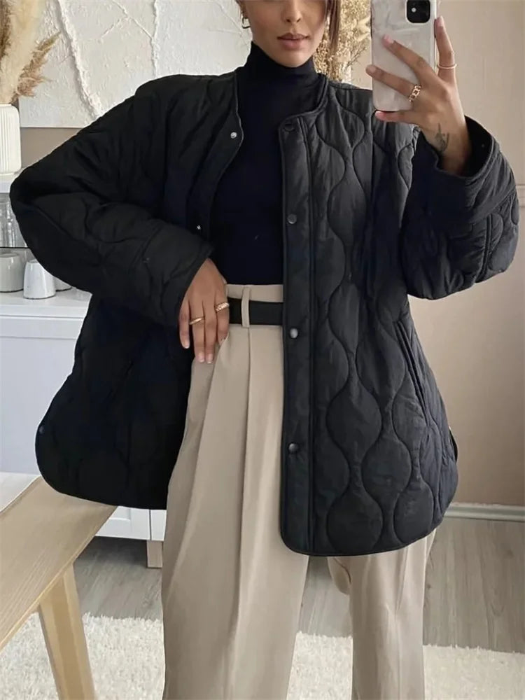 Gesteppte Daunenjacke Für Damen | Langarm