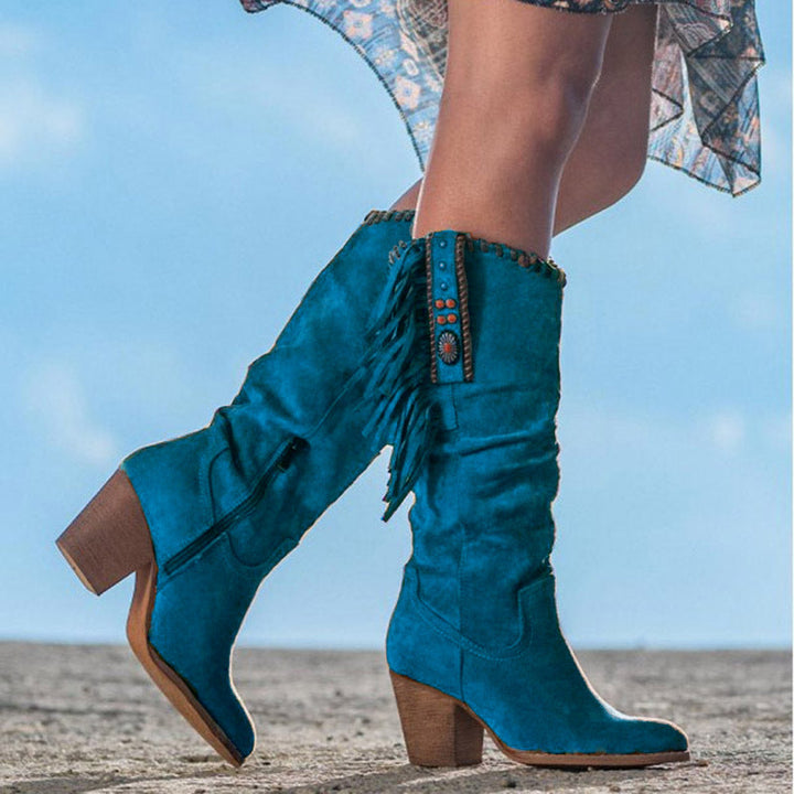 Winterstiefel Mit Fransen-Detail Für Damen | High Heels