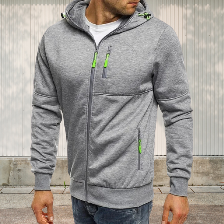 Schlichte Kapuzenjacke Mit Vielen Taschen Für Herren | Winter