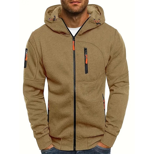Kapuzenjacke Mit Reißverschluss Für Herren | Mit Langen Ärmeln