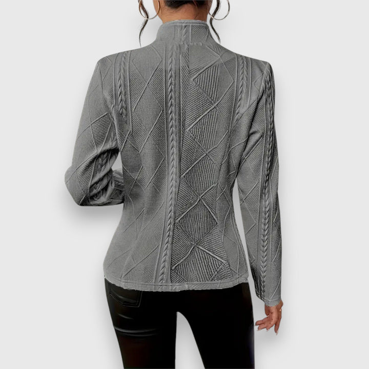 Langarm-Button-Down-Blazer Für Damen | Winter