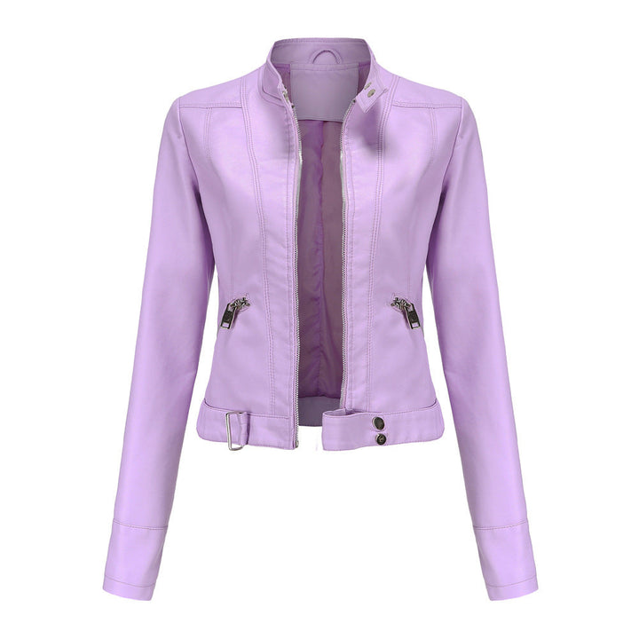 Damen Lederjacke Mit Langarm | Freizeit