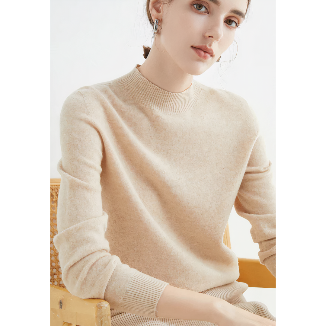 Klassischer Kaschmir-Strickpullover Für Damen | Winter