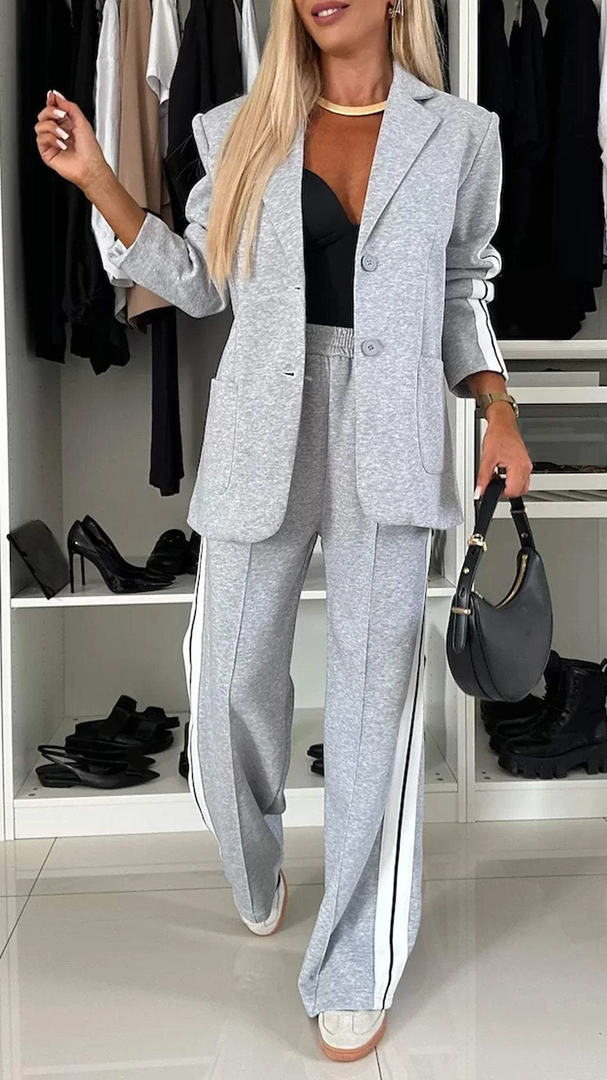 2-Teiliges Set Aus Blazer Und Hose Für Damen | Lässig