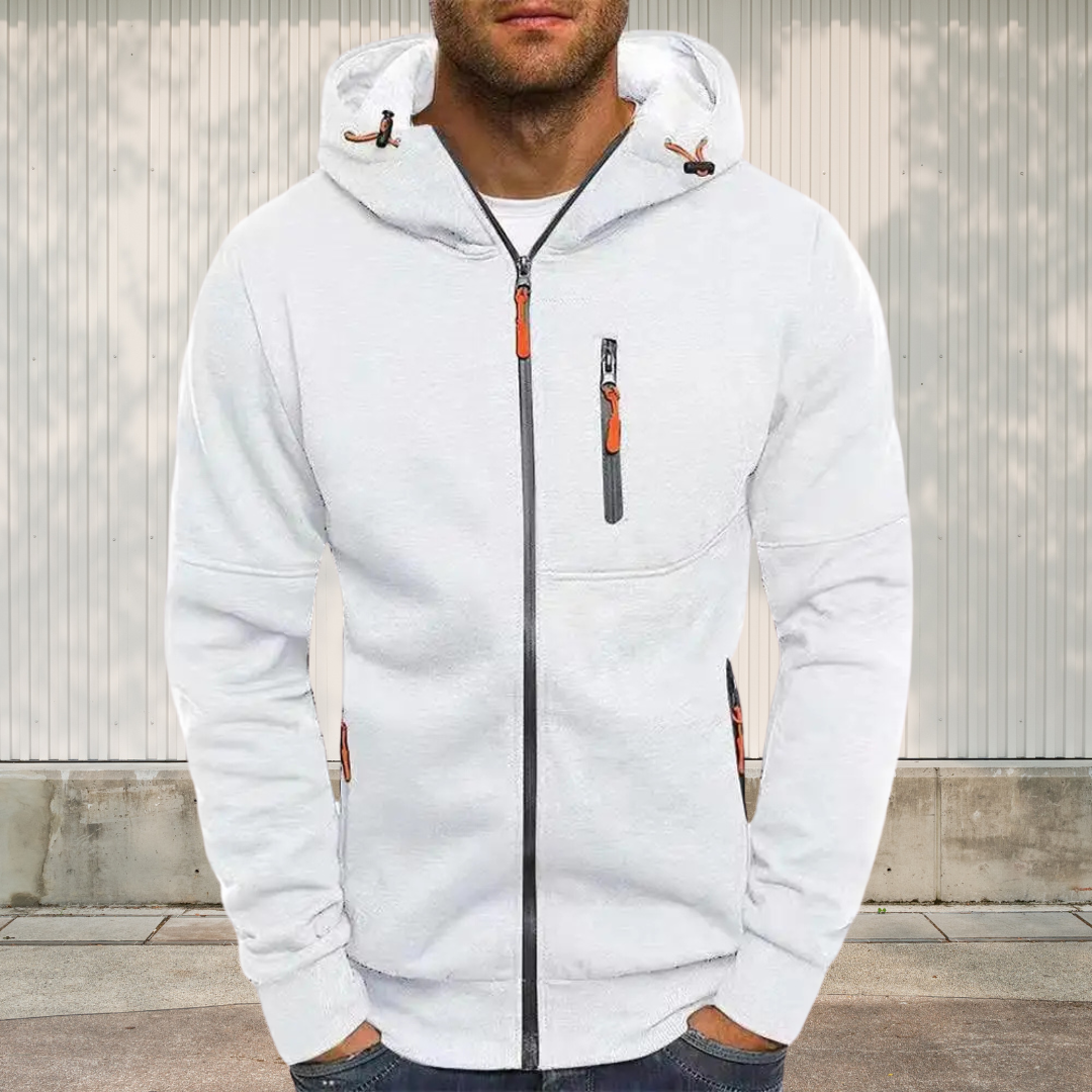 Schlichte Kapuzenjacke Mit Vielen Taschen Für Herren | Winter