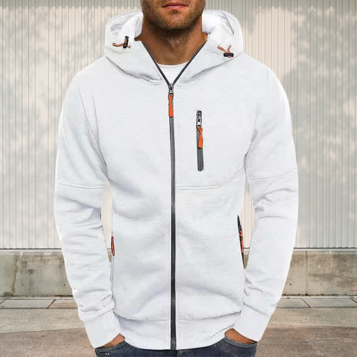Schlichte Kapuzenjacke Mit Vielen Taschen Für Herren | Winter