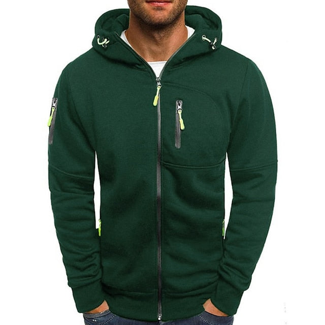 Kapuzenjacke Mit Reißverschluss Für Herren | Mit Langen Ärmeln