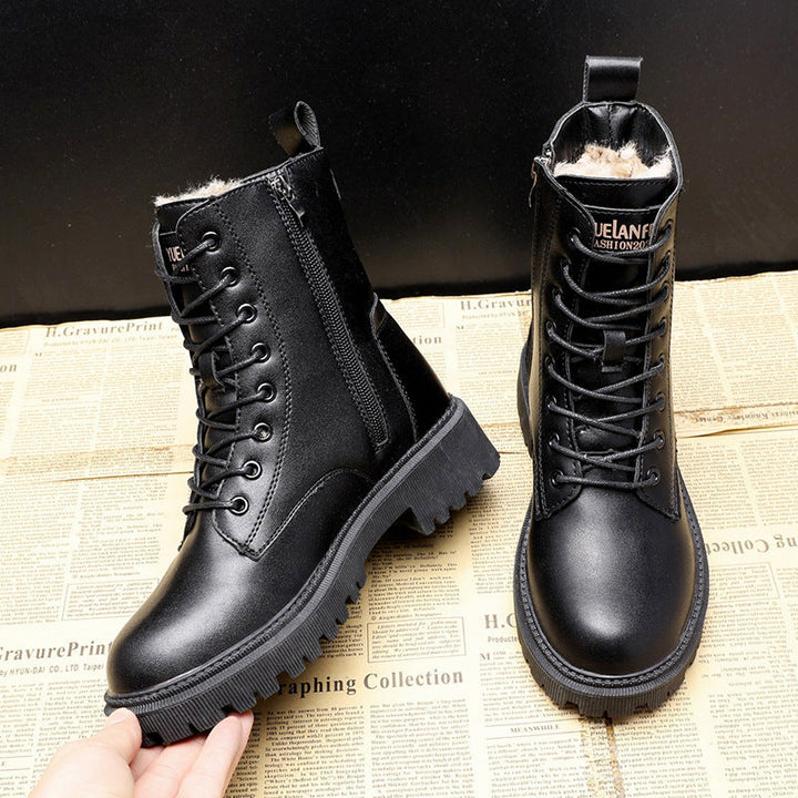 Schwarze Lederstiefel Für Damen | Winter