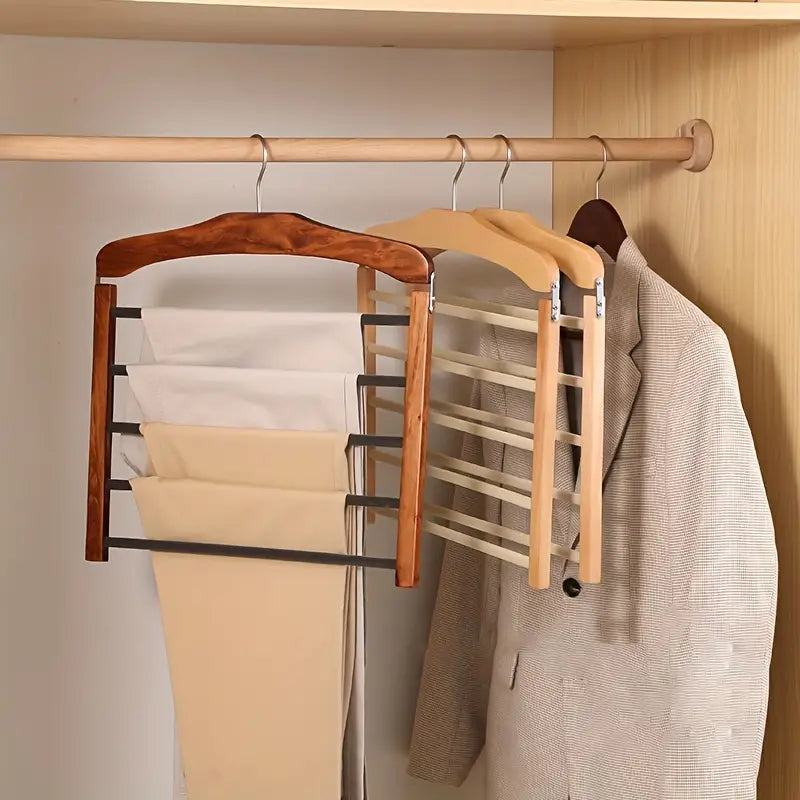 Trouser Hanger Multi-Bar Space-Saving Wardrobe Organiser