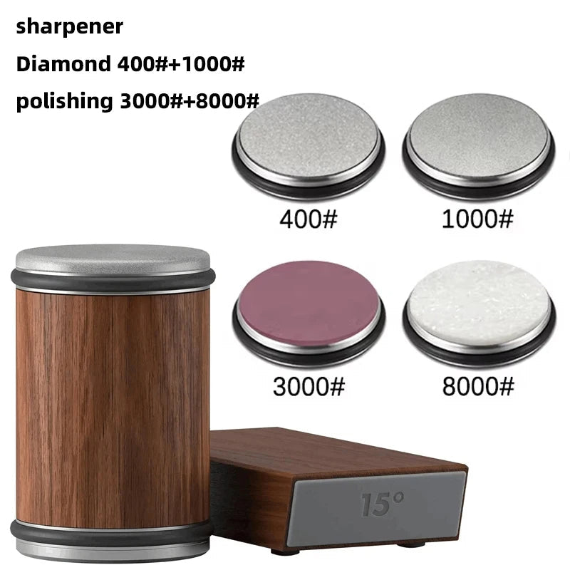 Knife Sharpener Set Dual Angle Rolling Edge System