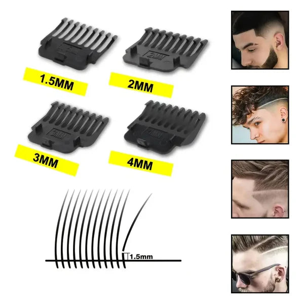 GroomMaster – 3-teiliges professionelles Haar- & Bartpflegeset für Herren | Kabellose Trimmer mit LED-Display & USB-Aufladung
