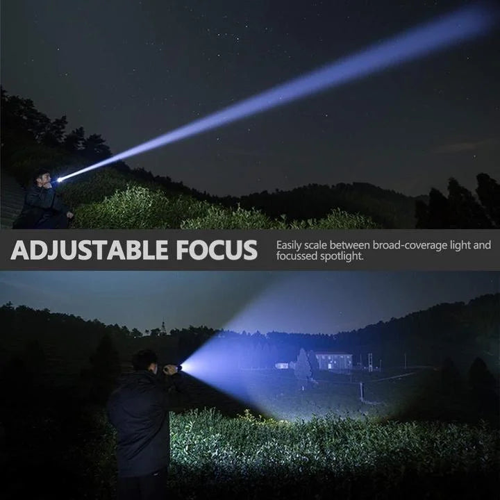 Ultra Bright Rechargeable LED Flashlight with Zoom Function