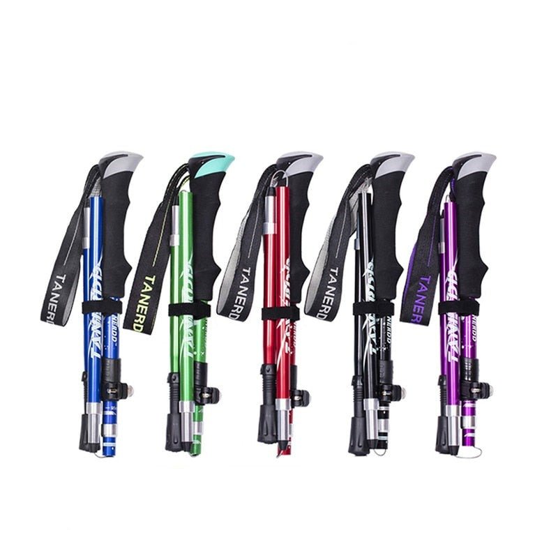 Foldable Hiking Poles Adjustable Support for Outdoor Walking