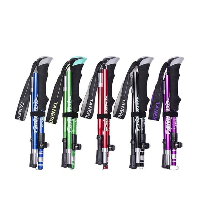 Foldable Hiking Poles Adjustable Support for Outdoor Walking