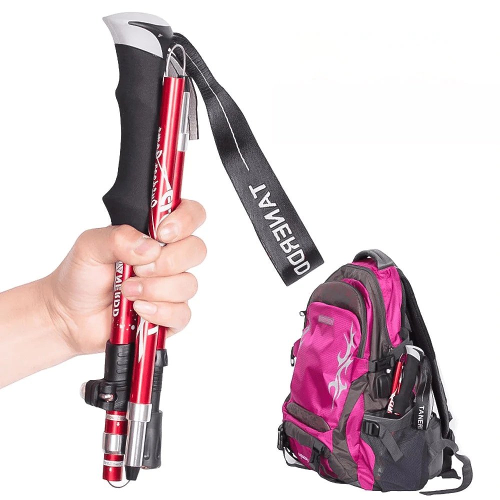 Foldable Hiking Poles Adjustable Support for Outdoor Walking