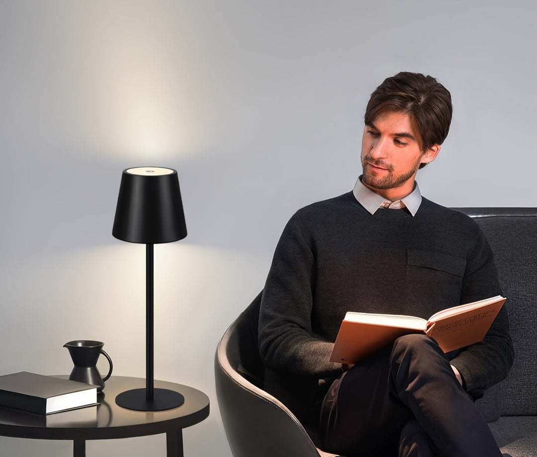 Touch Activated Rechargeable LED Table Lamp for Bedside Use