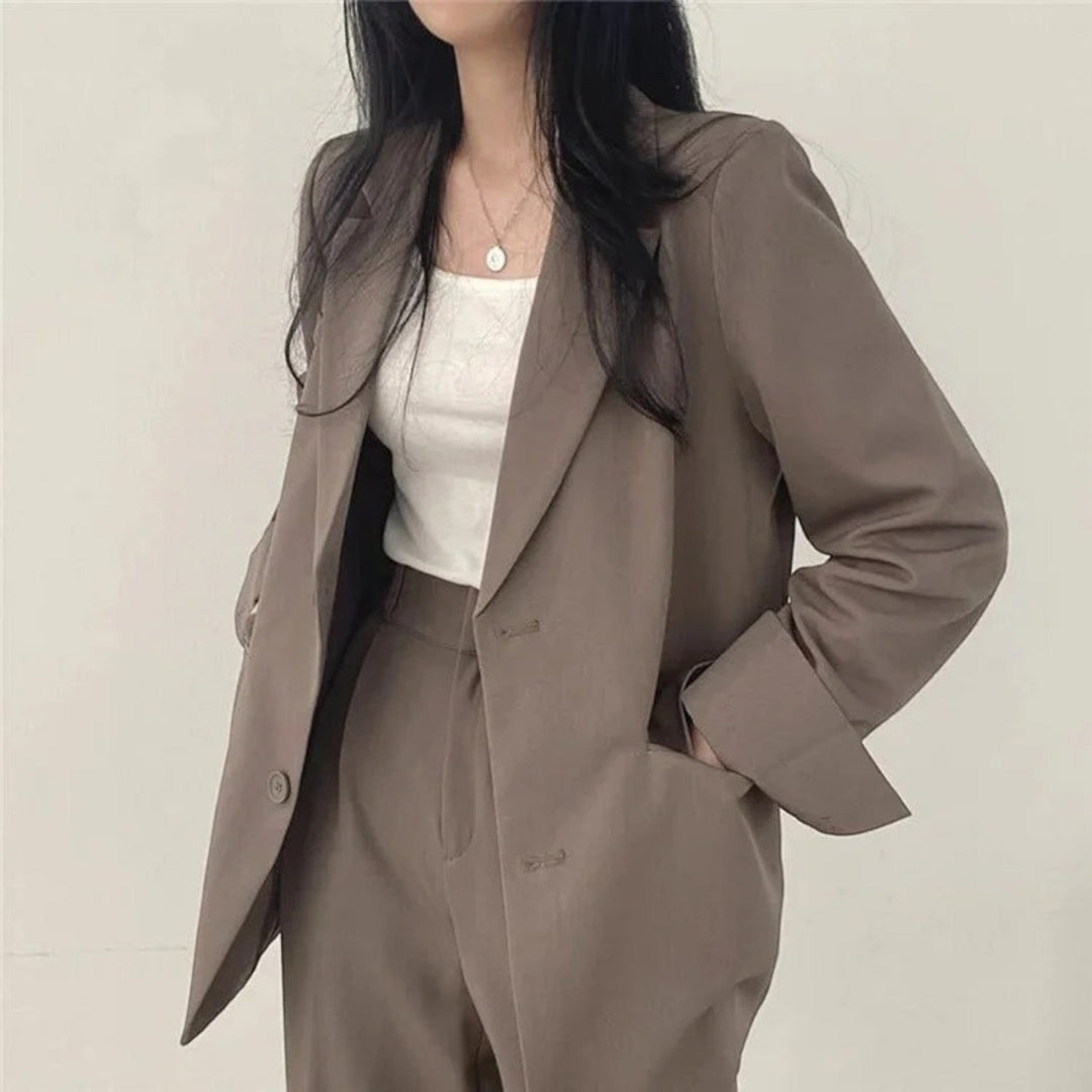 Amandine | Lässiges Blazer-set In Übergröße Für Damen