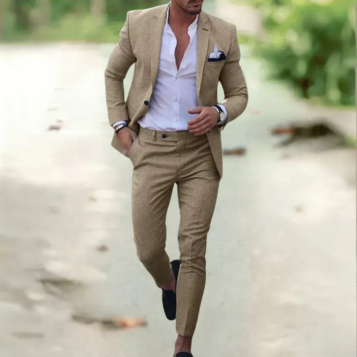 Herren Leichter Leinenanzug – 2-teilig, Slim Fit für Sommer, Hochzeit & Business | Atmungsaktiv & Elegant