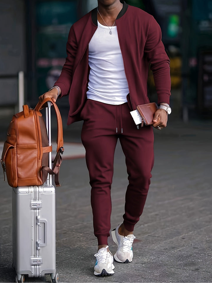 Lässiges 2-Teiliges Set Für Herren | Jacke & Hose