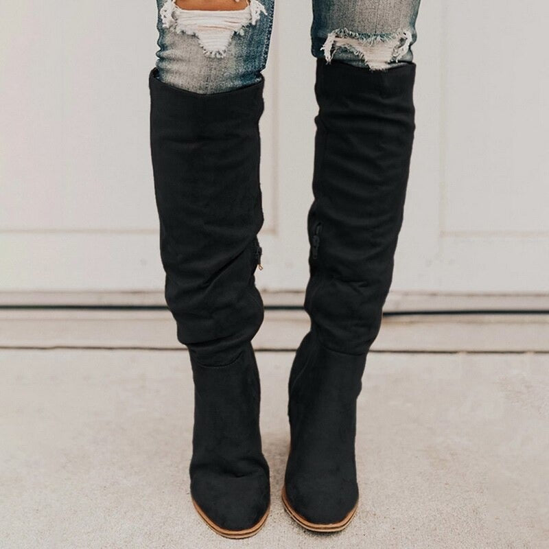 Trendige Damenstiefel Mit Blockabsatz Für Den Winter | Stilvoll