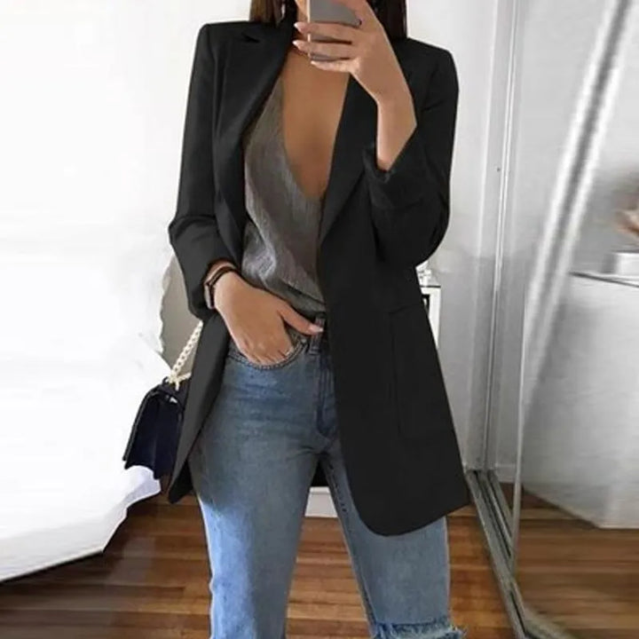 Lässiger Blazer Mit Langen Ärmeln Für Damen | Winter