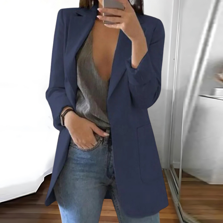 Lässiger Blazer Mit Langen Ärmeln Für Damen | Winter