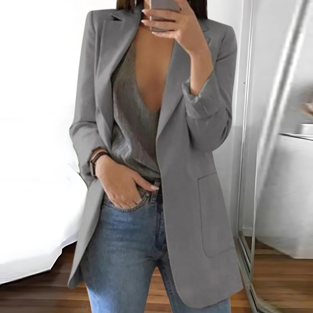 Lässiger Blazer Mit Langen Ärmeln Für Damen | Winter