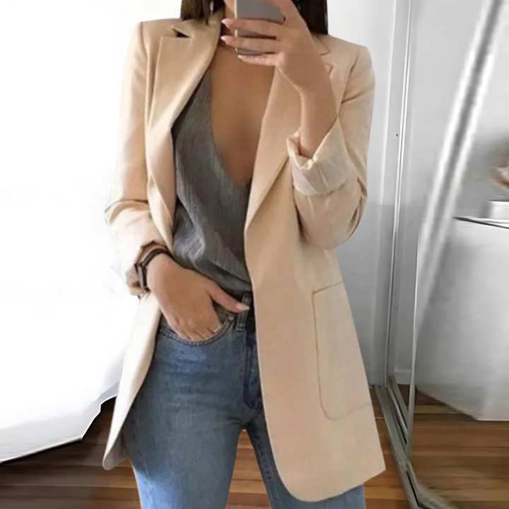Lässiger Blazer Mit Langen Ärmeln Für Damen | Winter