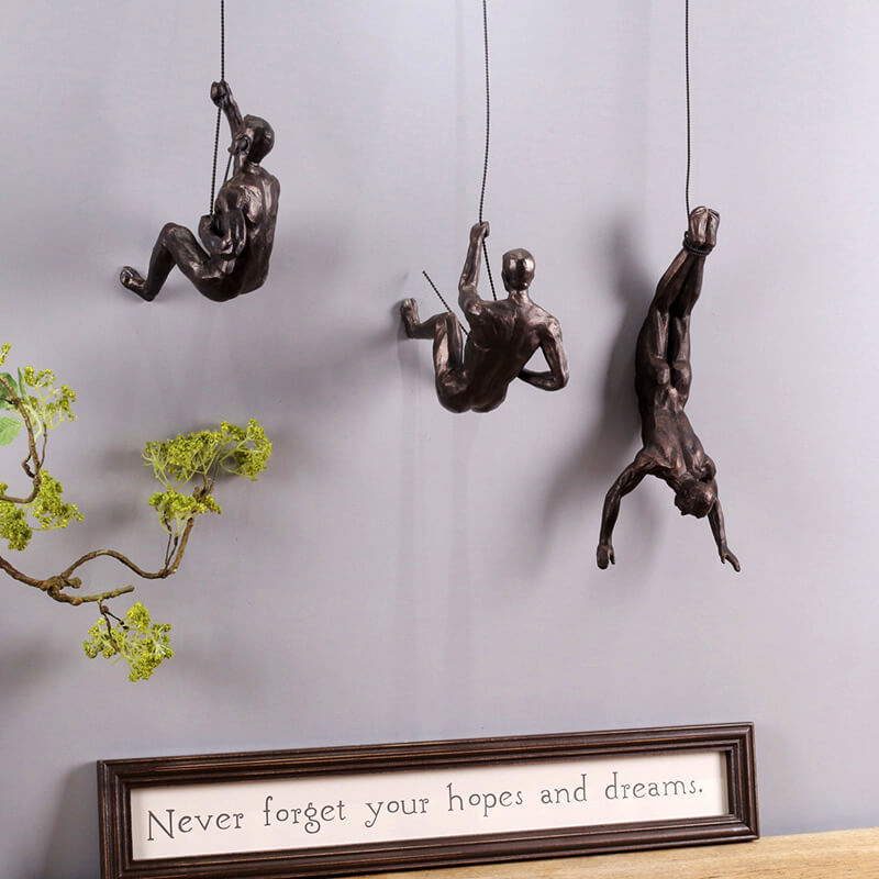 Modern Climber Wall Sculpture Decorative Motivational Wall Art