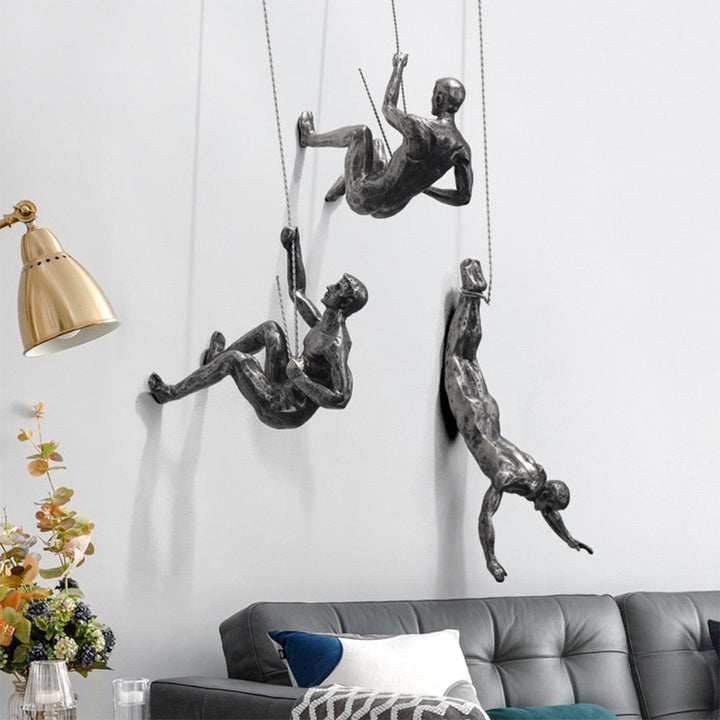 Modern Climber Wall Sculpture Decorative Motivational Wall Art