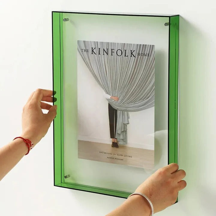 Bilderrahmen aus transparentem Acryl – Bunt, Modern & Dekorativ | Stilvolles Wohnaccessoire für Fotos & Erinnerungen