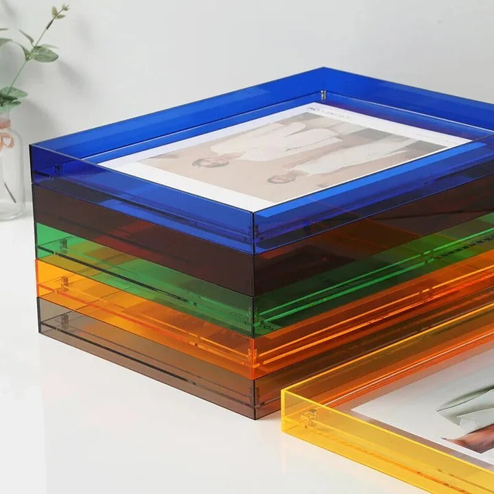 Bilderrahmen aus transparentem Acryl – Bunt, Modern & Dekorativ | Stilvolles Wohnaccessoire für Fotos & Erinnerungen