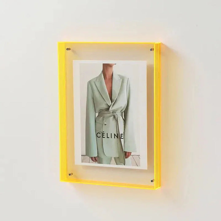Bilderrahmen aus transparentem Acryl – Bunt, Modern & Dekorativ | Stilvolles Wohnaccessoire für Fotos & Erinnerungen