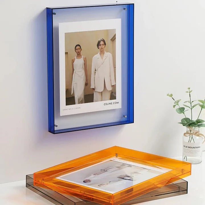 Bilderrahmen aus transparentem Acryl – Bunt, Modern & Dekorativ | Stilvolles Wohnaccessoire für Fotos & Erinnerungen