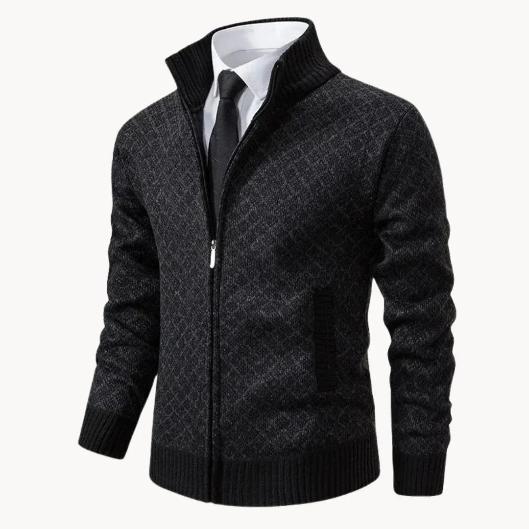 Klassischer Strickpullover Mit Reißverschluss Für Herren | Herbst