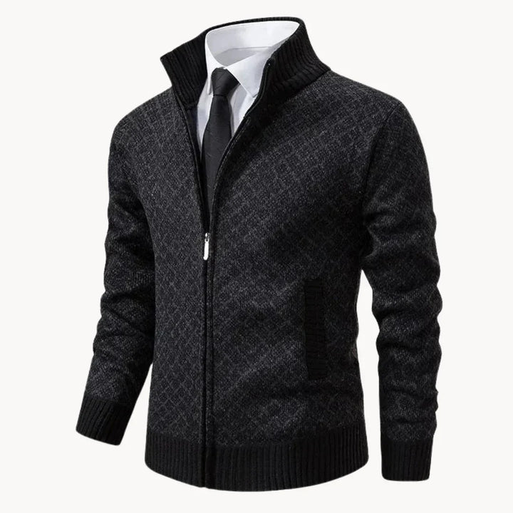 Klassischer Strickpullover Mit Reißverschluss Für Herren | Herbst