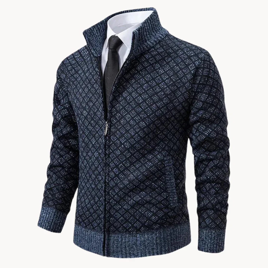 Klassischer Strickpullover Mit Reißverschluss Für Herren | Herbst