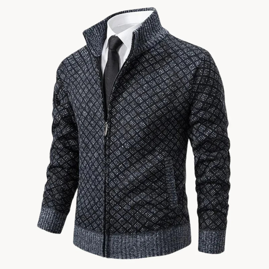 Klassischer Strickpullover Mit Reißverschluss Für Herren | Herbst