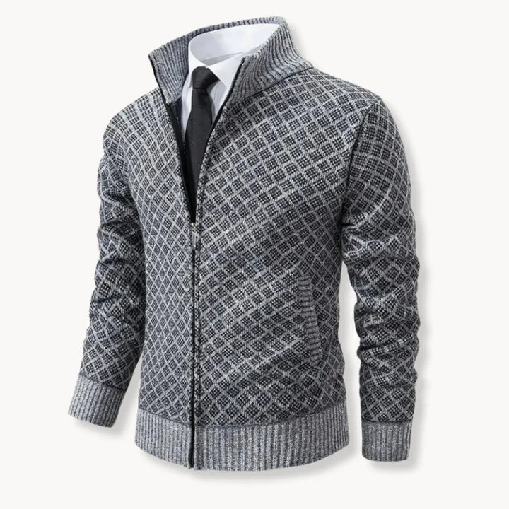 Klassischer Strickpullover Mit Reißverschluss Für Herren | Herbst