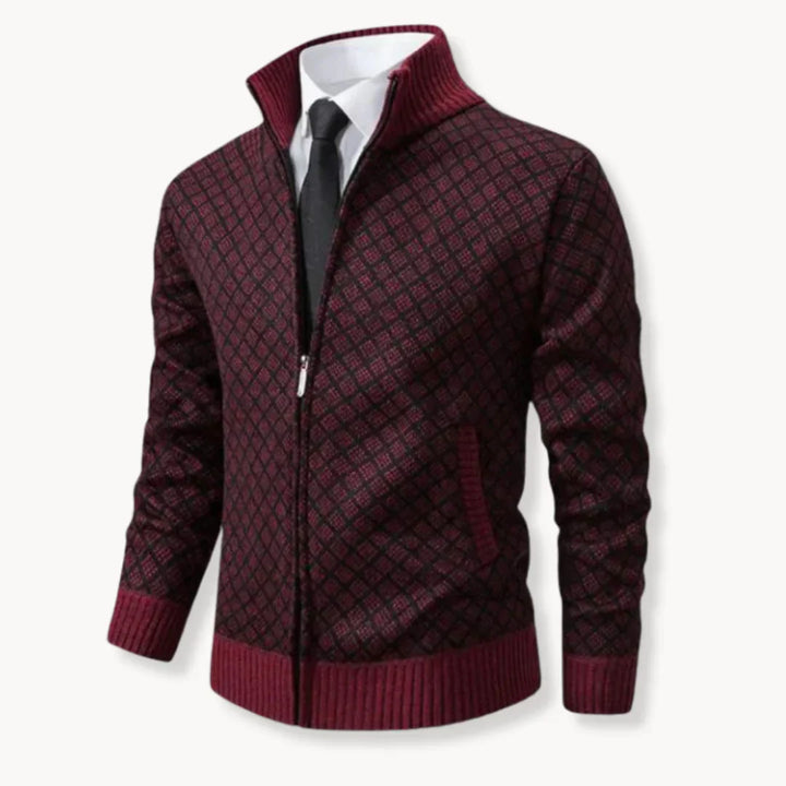 Klassischer Strickpullover Mit Reißverschluss Für Herren | Herbst