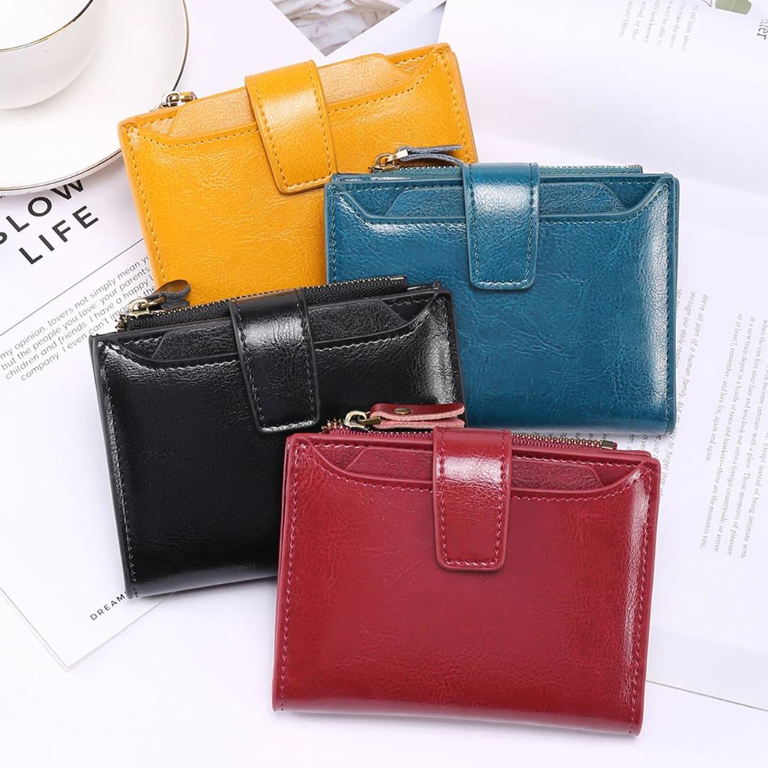 Compact RFID Security Wallet Slim Everyday Card & Coin Holder