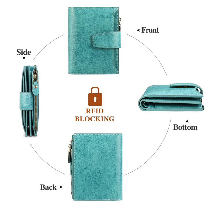 Compact RFID Security Wallet Slim Everyday Card & Coin Holder