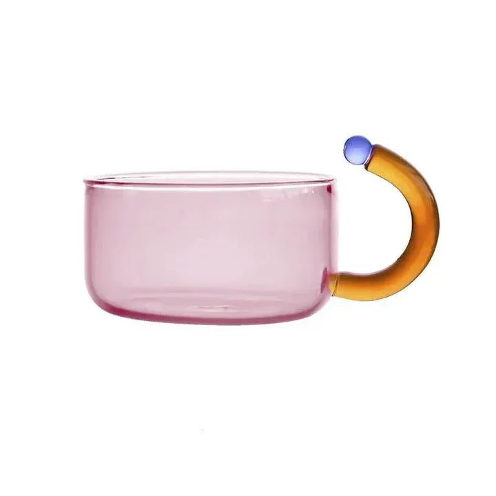 Transparenter Wasserkocher mit Tassen – Stilvolles Set mit kontrastierenden Farben | Ideal zum stilvollen Brühen & Servieren von Tee oder Kaffee