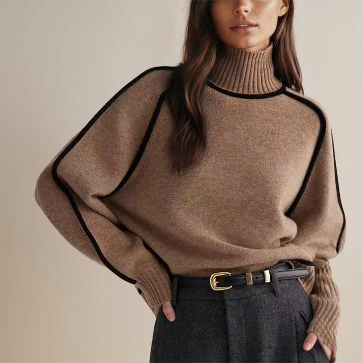 Rollkragenpullover Mit Übergröße Für Frauen | Langarm
